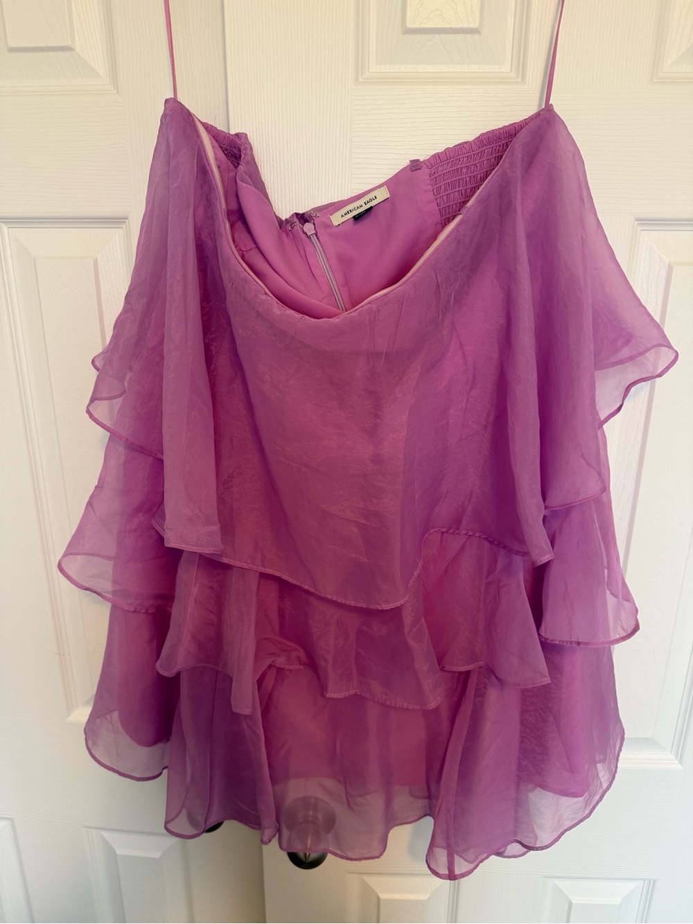 American Eagle Outfitters Lilac Ruffle Chiffon Camisole
